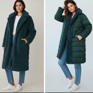 Essentiel Antwerp “Alexander” Convertible Reversible Coat – Deep Teal Size 8